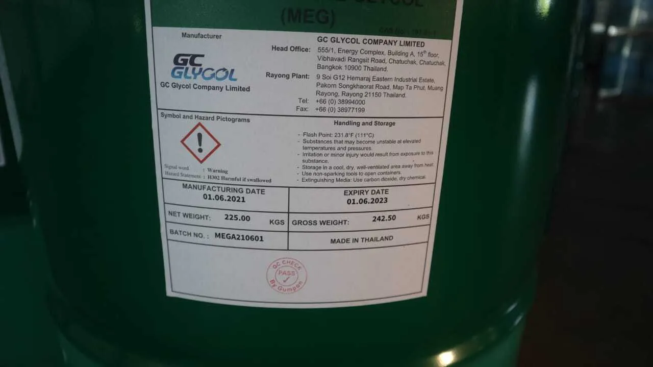 Refined Mono Ethylene Glycol